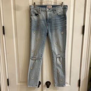 DRIFTWOOD Jeans with Distressed Details and Embroidered Stars